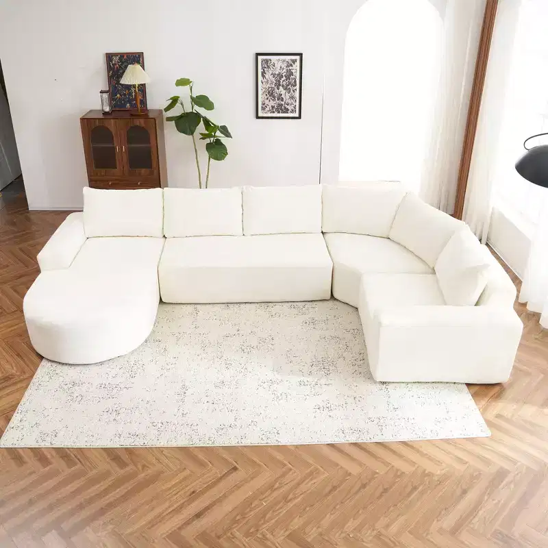 Whisen 141 Oversized Modular Sofa Sectional Sofa Upholstered Couches with Deep Seat
