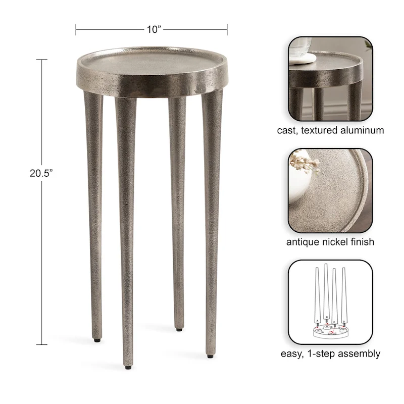 Kate and Laurel Rava Metal Drink Table