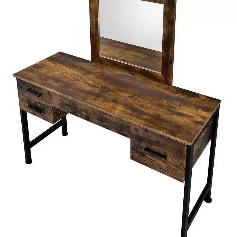 Acme Furniture Juvanth Vanity Table Rustic Oak/Black Finish