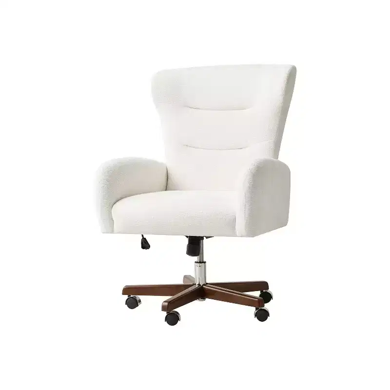 Wingback Office Chair with Adjustable Height and Curved Armrests
