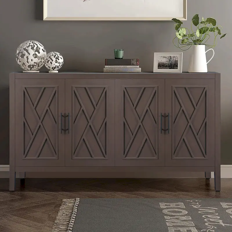 4-Door Wooden Storage Sideboard