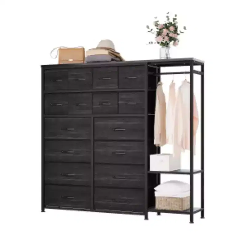 16-Drawer Storage Unit (Iron + MDF Fabric)