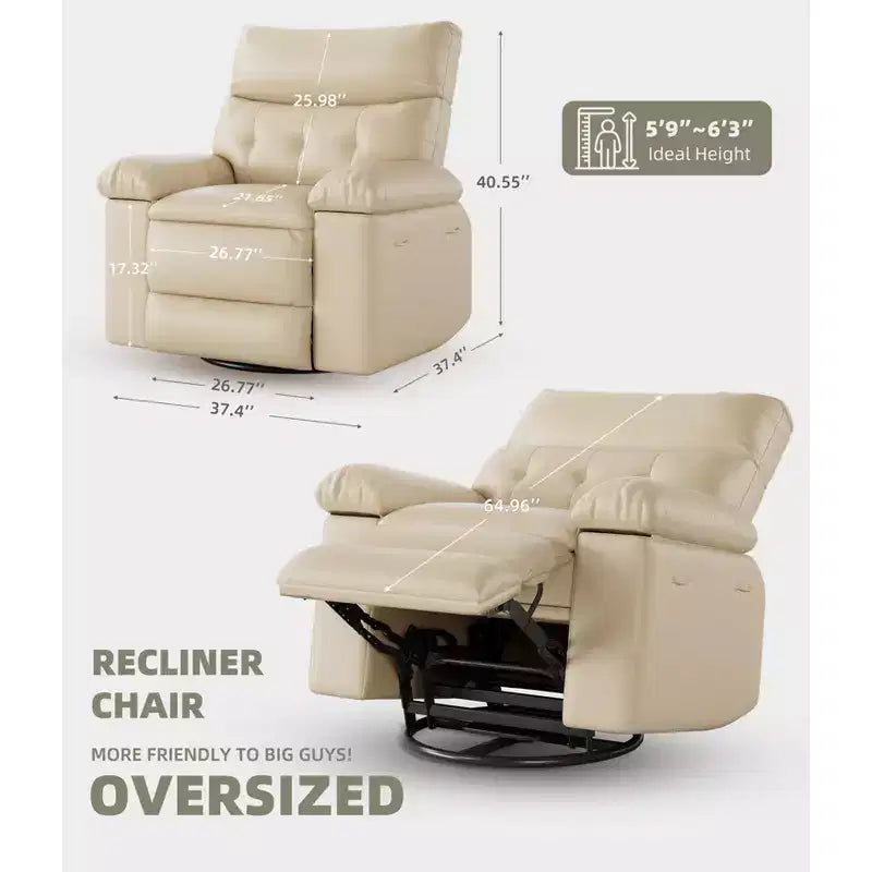 Power Lift Recliner Chair with Massage & Heat, Faux Leather Electric Lifting Recliners, Wide Reclining Sofa w/Side Pockets for Living Room