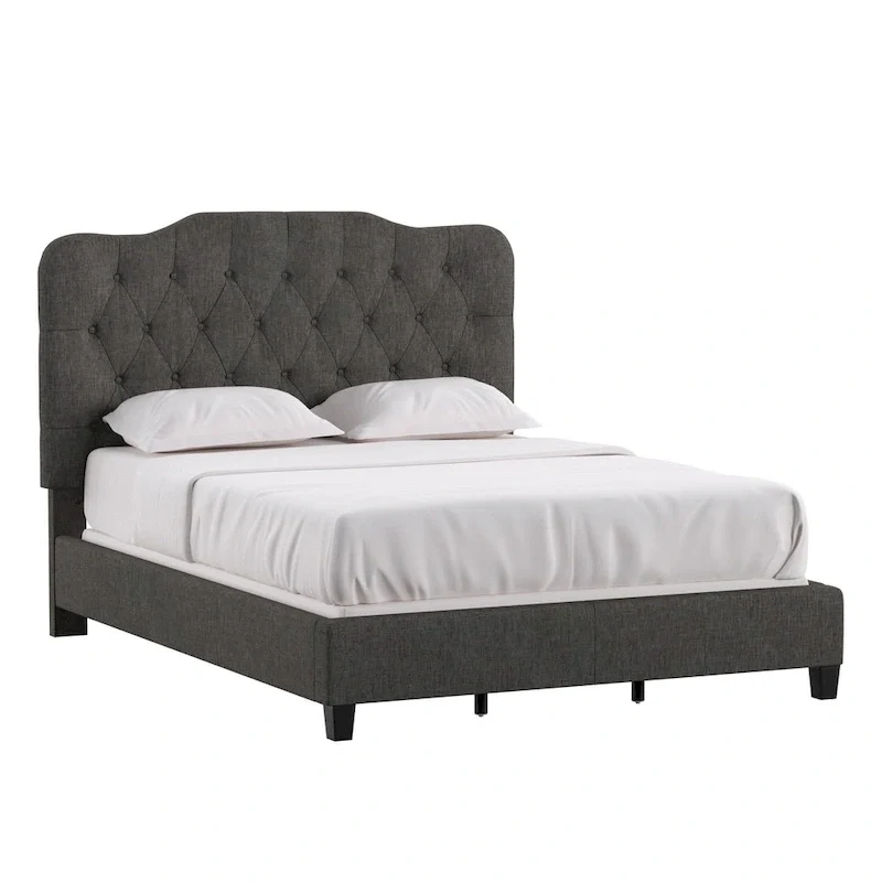 Ginny Adjustable Diamond-tufted Camel Back Bed by iNSPIRE Q Classic