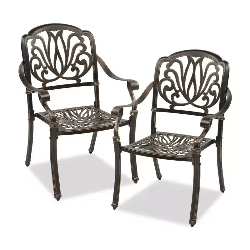 Karl Home | Metal Stackable Patio Dining Armchair