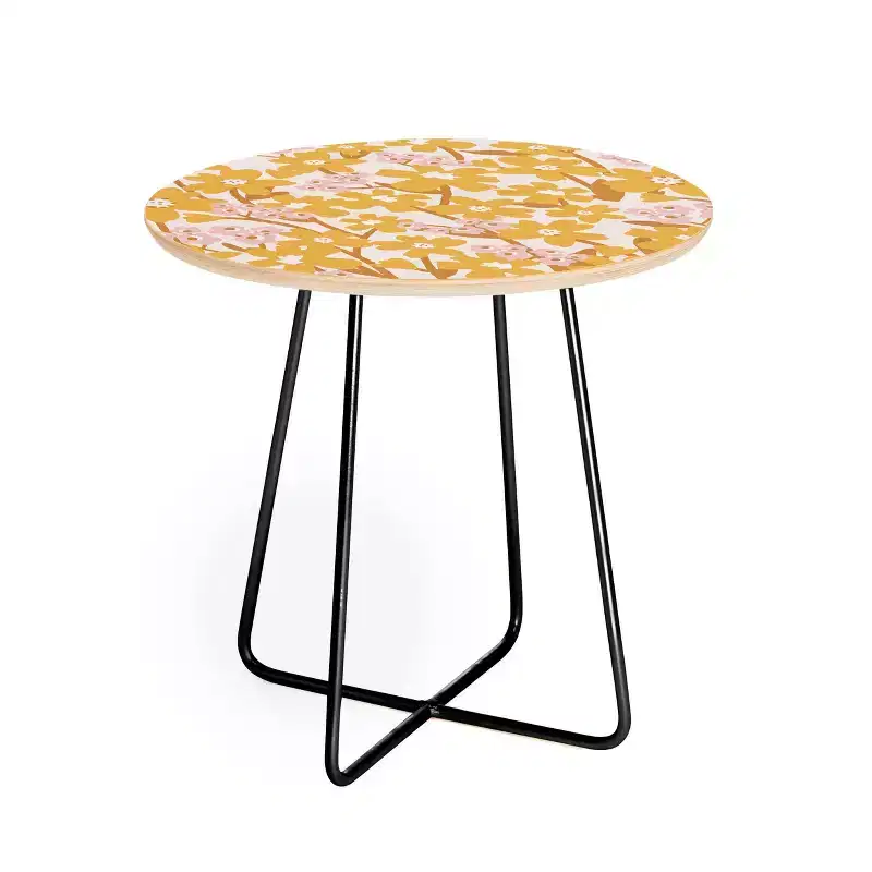 ThirtyOne Illustrations Wildflowers Side Table - Deny Designs