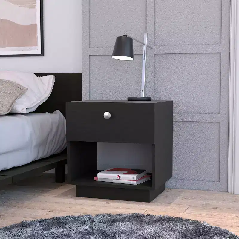 Sumter 1 Stylish Functional 1 Drawer Nightstand for Bedroom Living Room