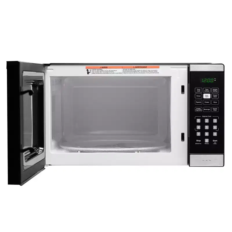 Danby 0.9 cu. ft. Countertop Microwave in Black and Stainless Steel DBMW0925BBS