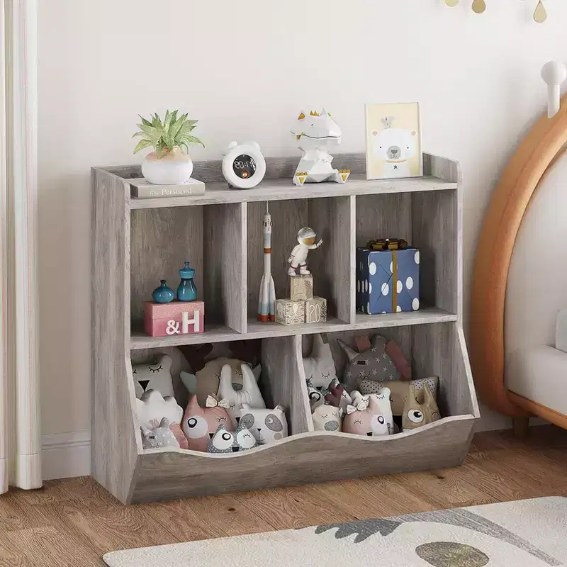 Kids Bookshelf, Children Bookcase Toy Storage Cubby, Children's Toy Shelf, Storage Cabinet, Fit for Playroom, Living Room, Nursery
