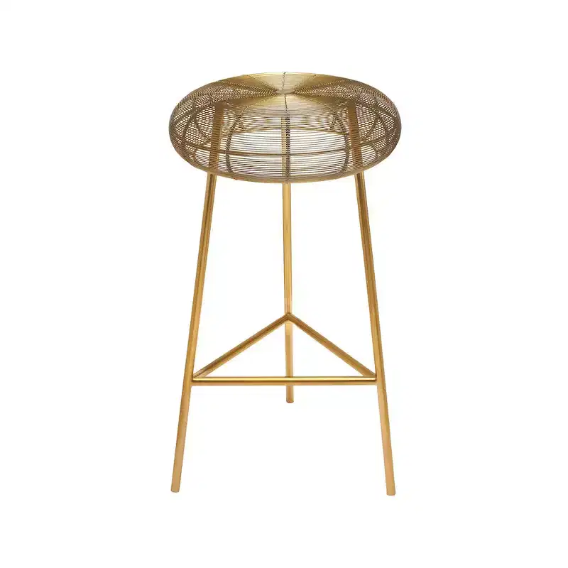Meridian Furniture,Tuscany Gold Metal Counter Stool