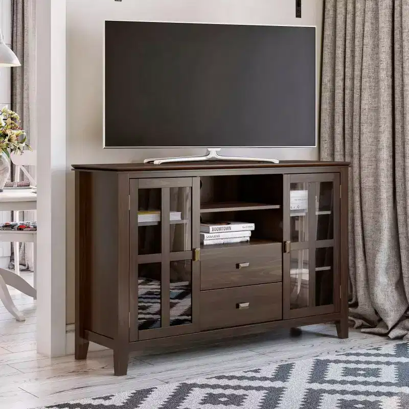 Stratford Solid Wood Tall TV Stand for TVs up to 55 - WyndenHall