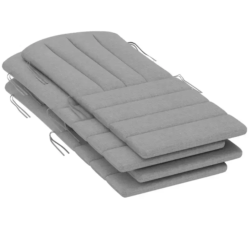 Set of 4 Outdoor Chair Cushions, High Back Adirondack Chair Cushion with Ties, High-Density Foam