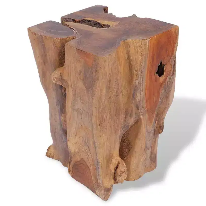 XL Stool Brown Solid Teak Wood