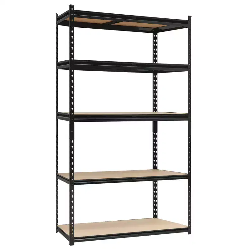 Garage Home Storage, 5 Tier 36 in Metal Shelving Unit, Heavy Duty Adjustable Utility Storage Shelves for Pantry Basement, Black