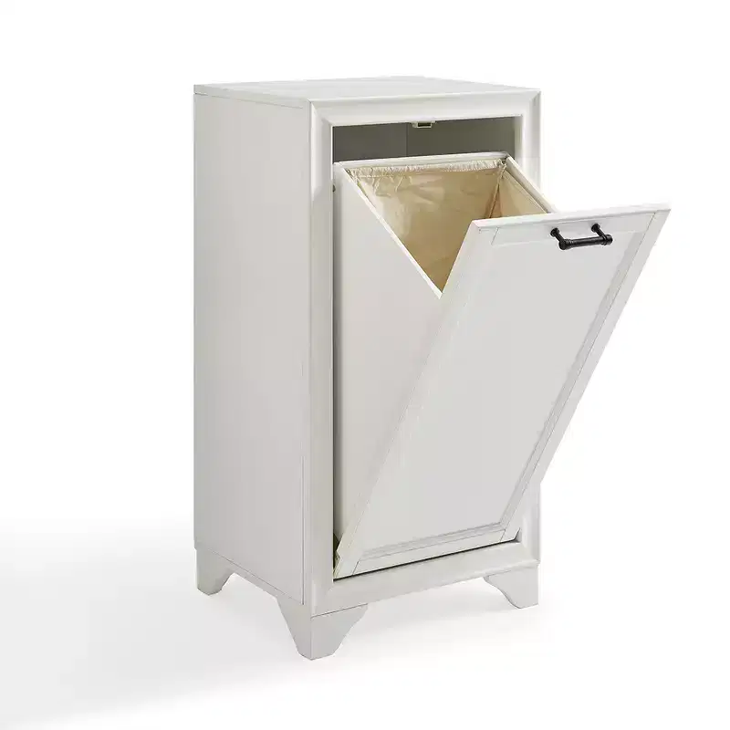 Tara Linen Hamper Decorative Wall Cabinet White - Crosley
