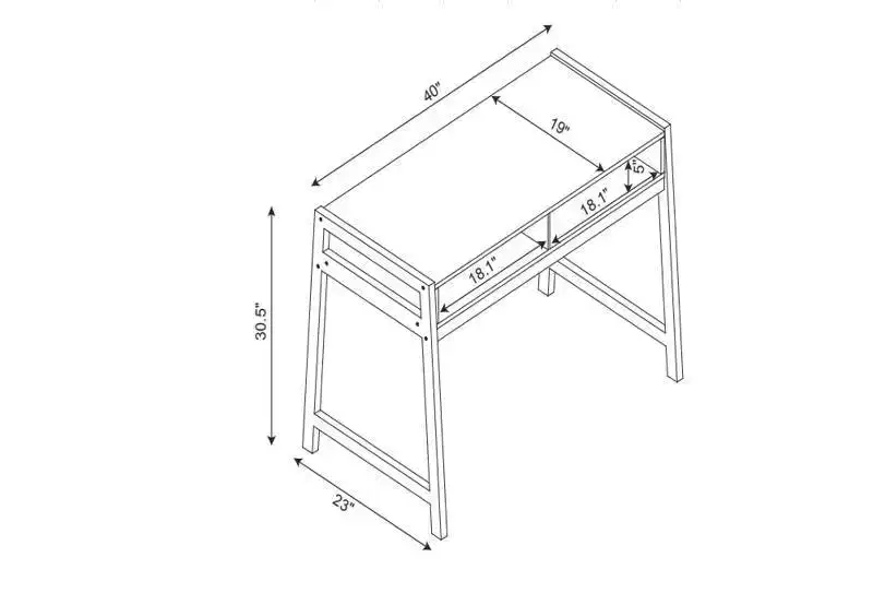 Kids' Writing Desk White 2 Open Cubbies FSC Certified