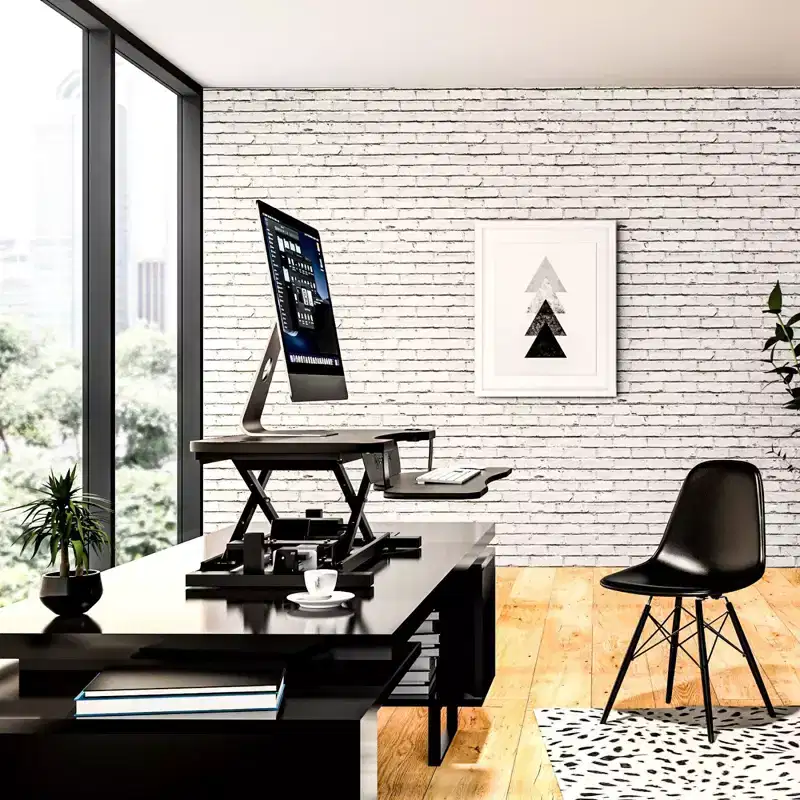 Electric Height Adjustable Standing Desk Converter 40
