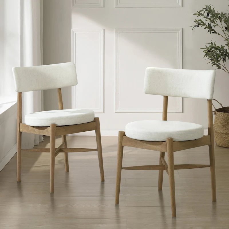 Lumen Dining Chairs Rubberwood (Set of 2 ) by Christopher Knight Home