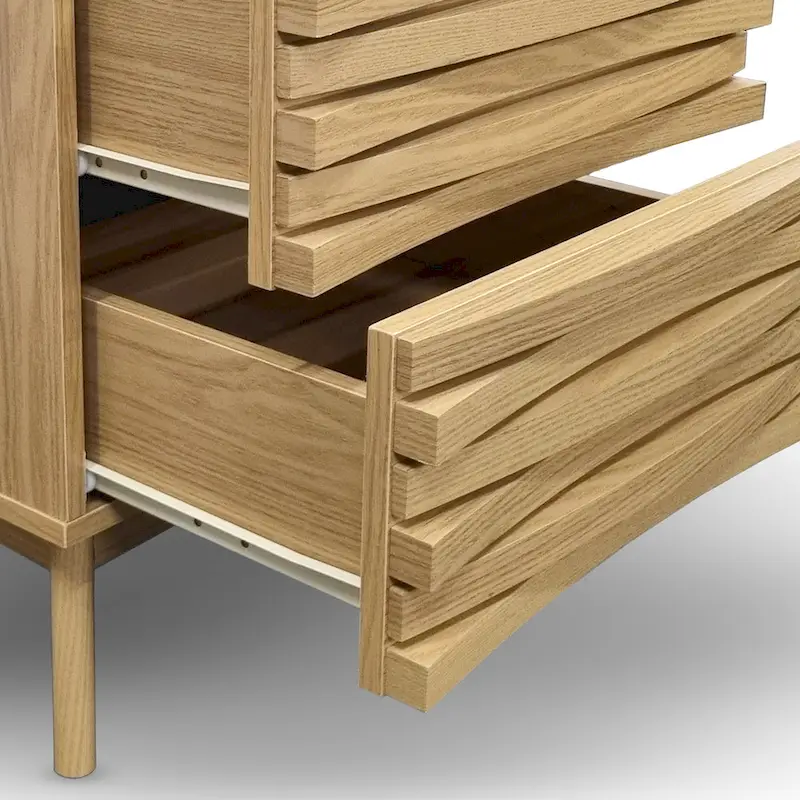 Studio London Oak Effect Zappa 2 Drawer Nightstand Bedroom Furniture