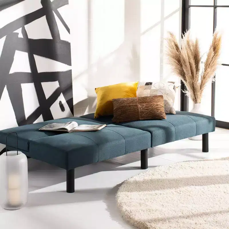 Astoria Foldable Futon Bed - LVS2003 - Navy/Black