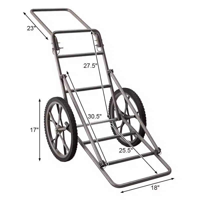 Costway New Deer Cart Game Hauler Utility Gear Dolly Cart Hunting Accessories - 500 LB