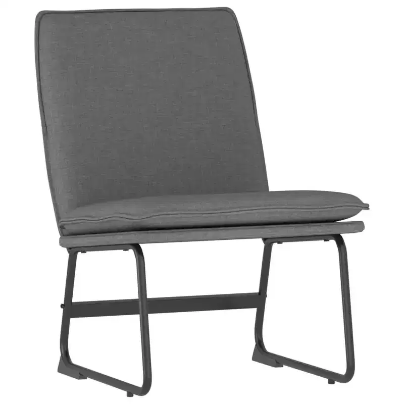 XL Lounge Chair Dark Grey - Upholstered Single Accent Armless Chair for Living Room Bedroom Office