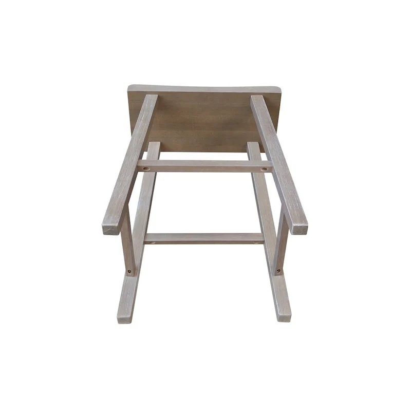 Solid Wood Saddle Seat Counter Height Stool - 24 Inch Seat Height