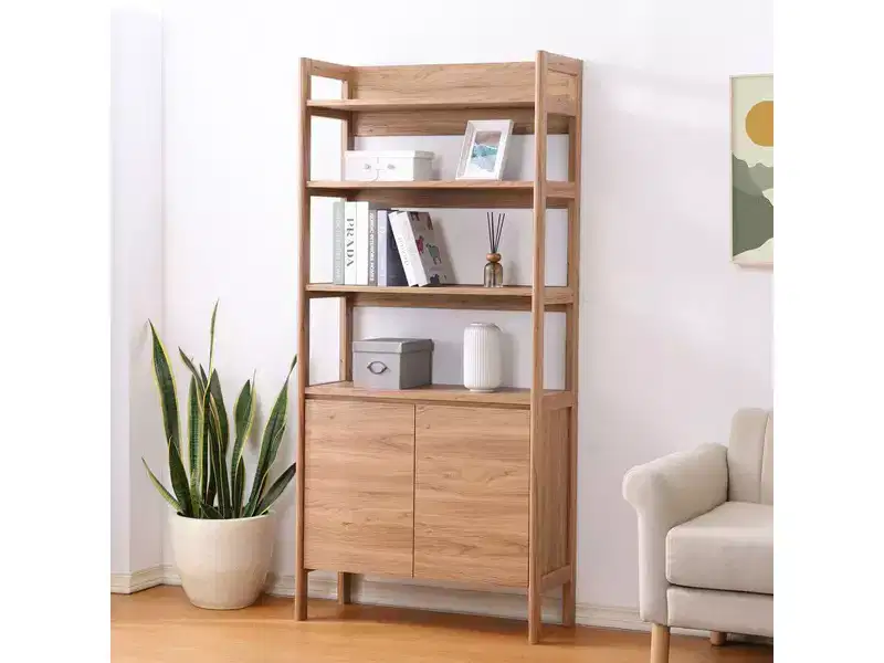Glapelle 4 Shelf 2 Door Bookcase - ETG9601 - Oak - Safavieh