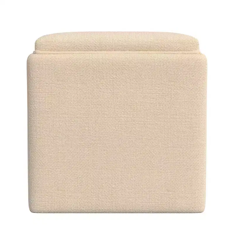 HomePop Storage Ottoman with Tray Top