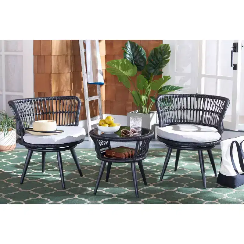 Kyomi 3 Piece Lounge Set - Indoor/Outdoor - PAT9032 - Safavieh