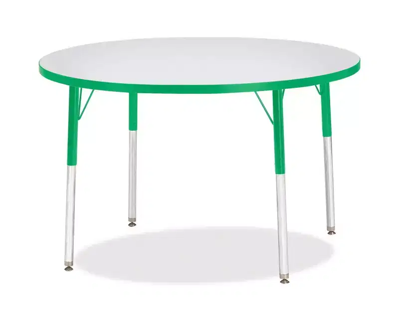 Jonti-Craft Berries Adult Height Color Edge Round Table 42 x 42 in Green