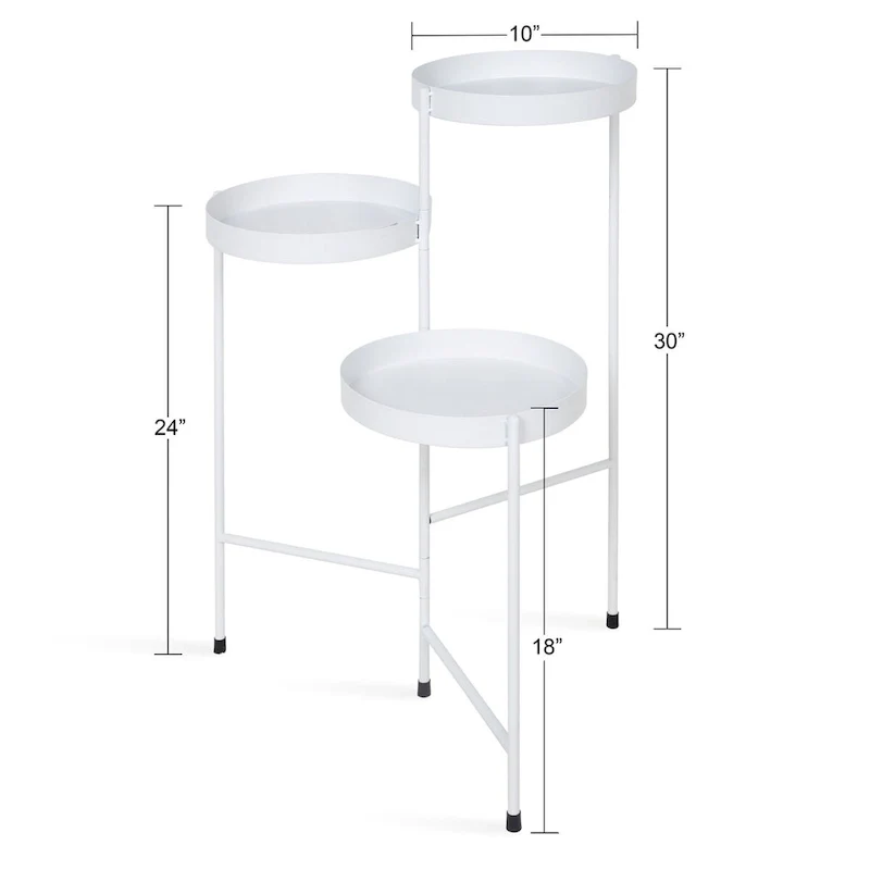 Metal 3-tier Modern Plant Stand - 16x21x30