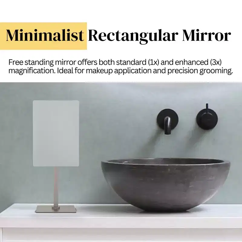 Aptations Mirror Image Minimalist Rectangular Free Standing Mirror