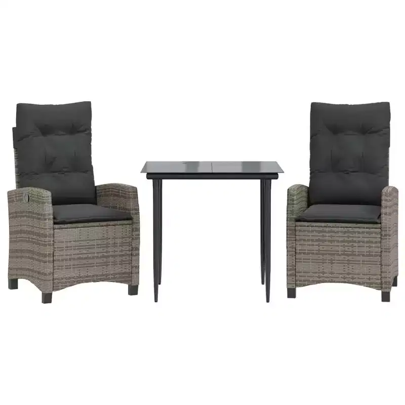 vidaXL Trendy Poly Rattan Patio Dining Set