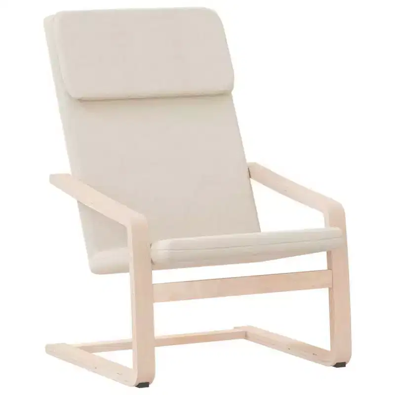 vidaXL Chair Accent Armchair Relaxing Seating Office Chair Furniture Fabric - Cream