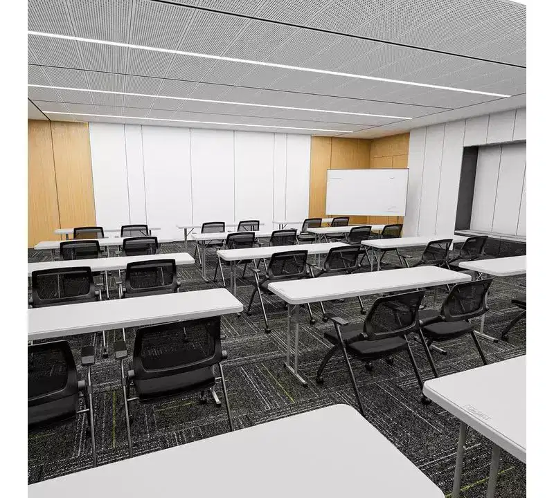 VINGLI 1 Pack Stackable Conference Room Chairs with Wheels, Folding Office Chair with Rebound Back, Padded Seat for Guest, Reception, Black