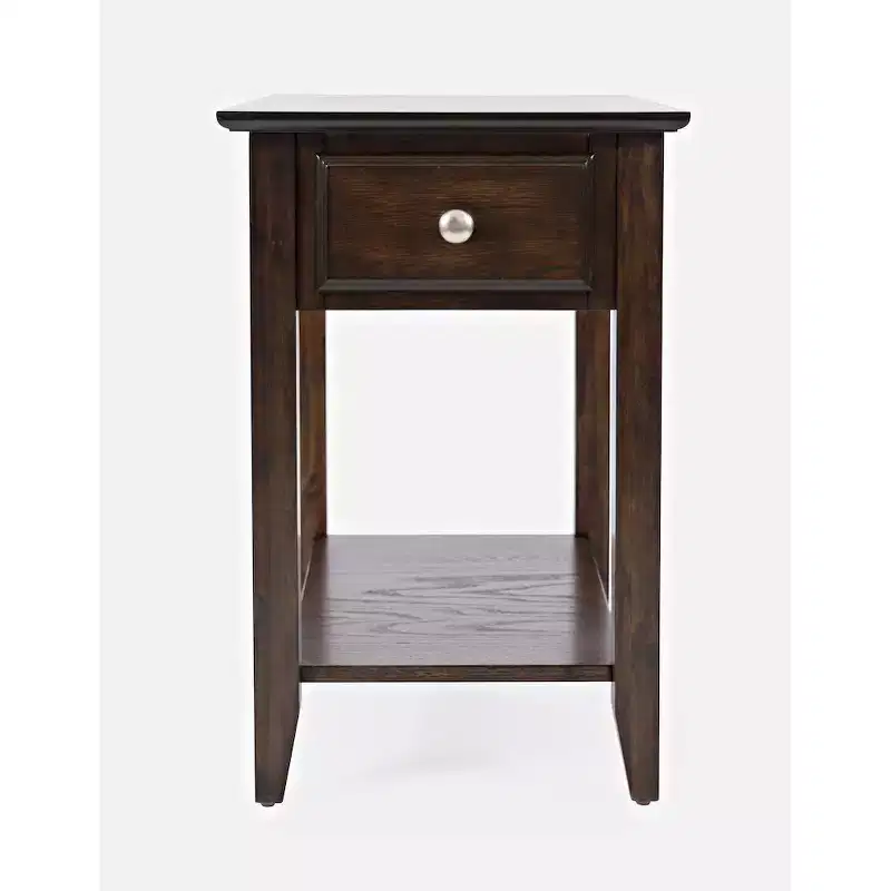Modern Espresso Chairside End Table