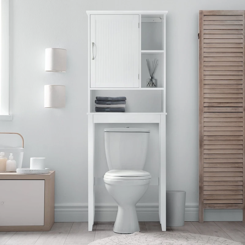 Teamson Home Newport Over-the-Toilet Cabinet, White