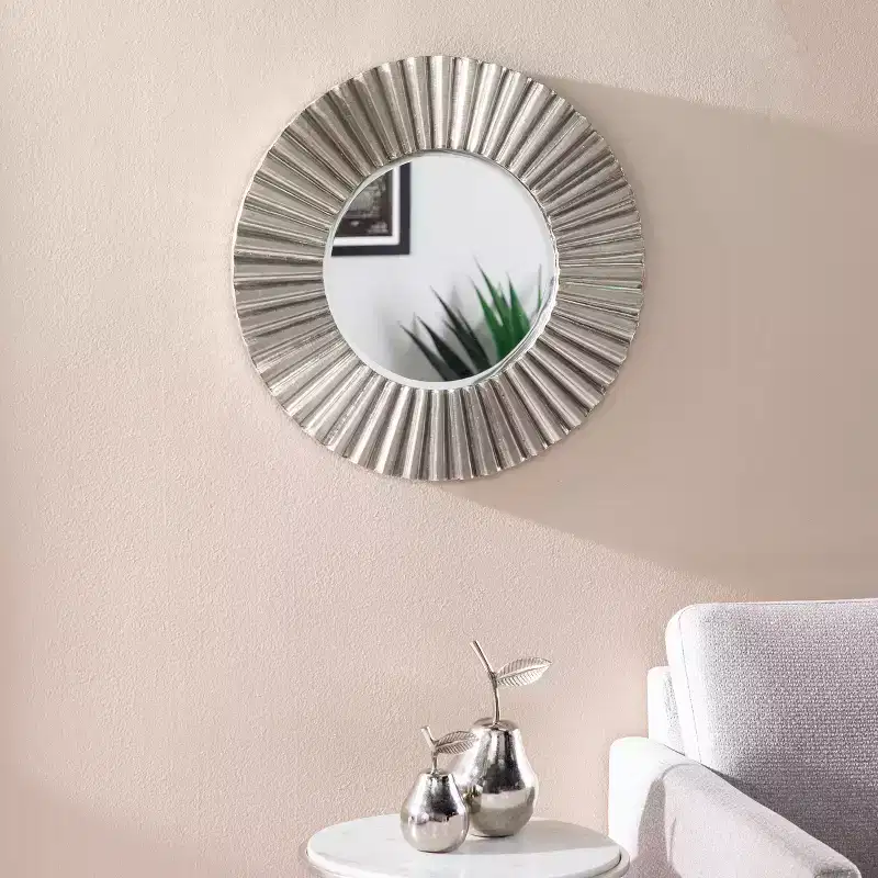 Round Decorative Mirror - Silver - SEI