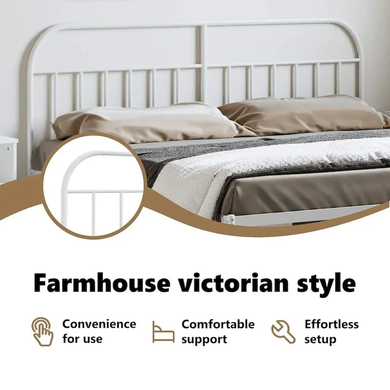 38.2 Inch Metal Headboard, Farmhouse Rustic Headboard Only