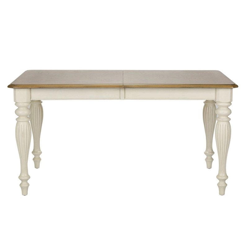 The Gray Barn Cumberland Creek Nutmeg & White Rectangular Leg Table