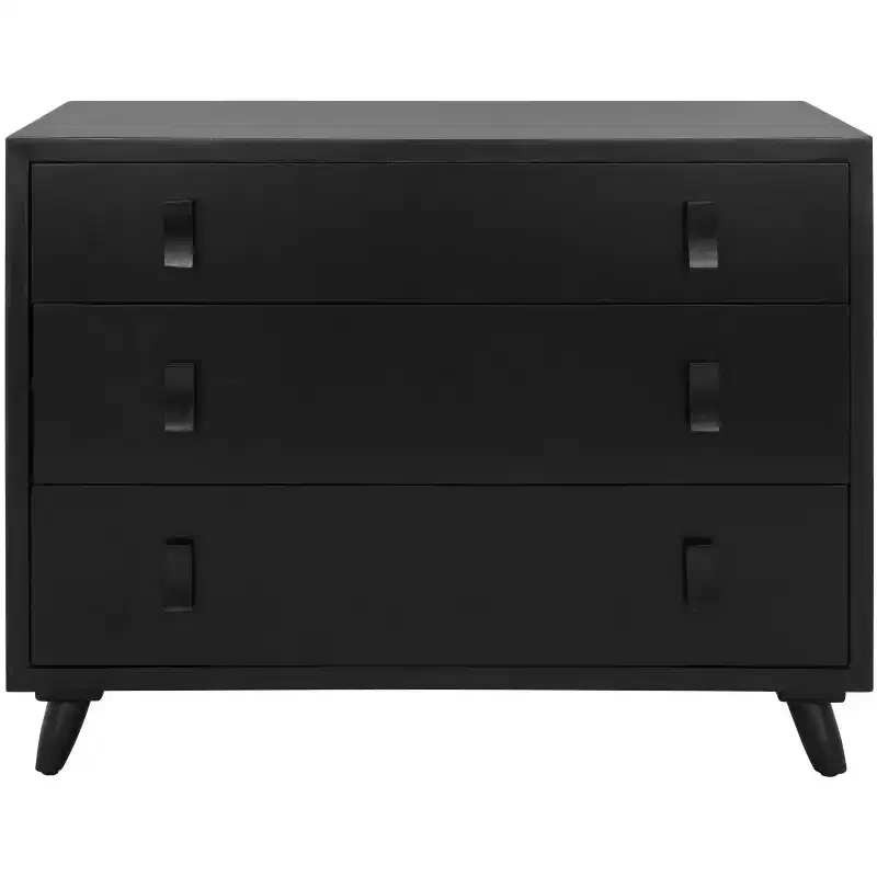 Black 3-drawer cabinet