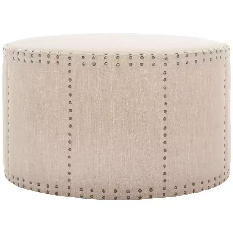 Sherri Tufted Ottoman - Beige