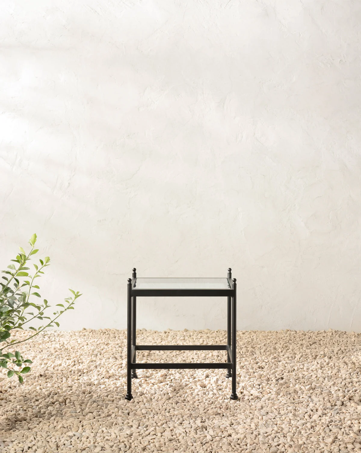 Coastal Outdoor Side Table with Natural Materials for Outdoor