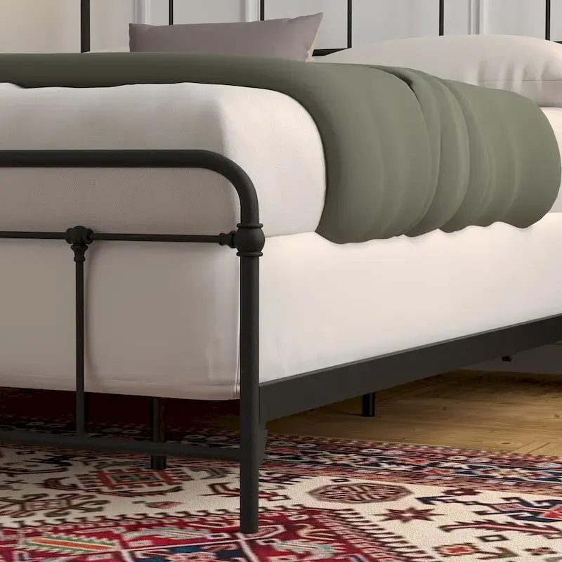 Modern industrial style metal bed frame