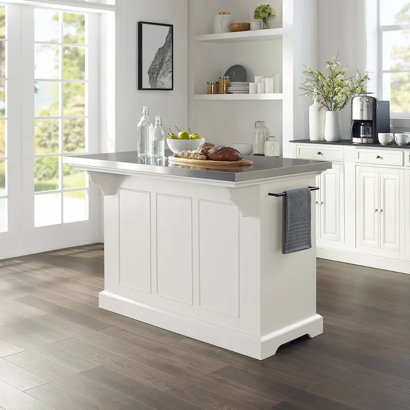Crosley Julia Stainless Steel Top Kitchen Island - 50 W x32 D x 36 H
