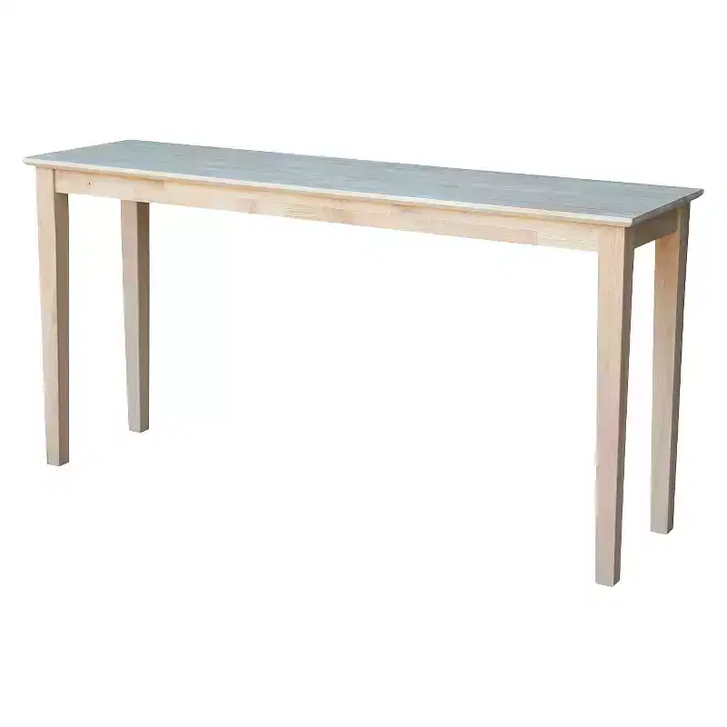 Style Unfinished Hardwood Console Table – 60