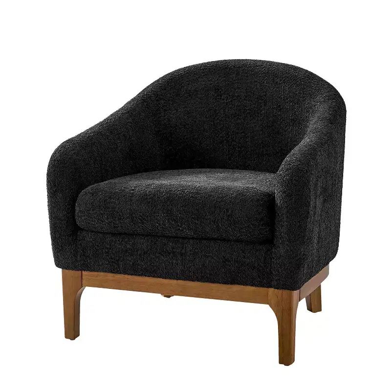 Kiian Boucle Armchair Chair with solid wood legs| HULALA HOME