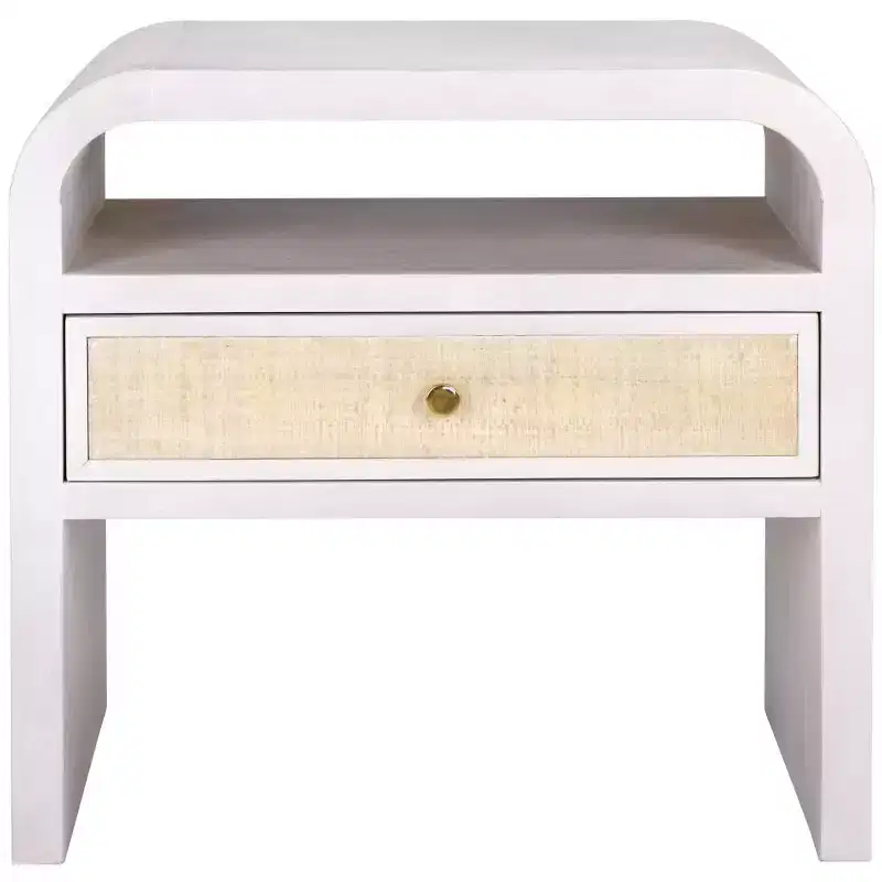 Prisha 1 Shelf 1 Drawer Nighstand - NST6611 - White Washed - Safavieh
