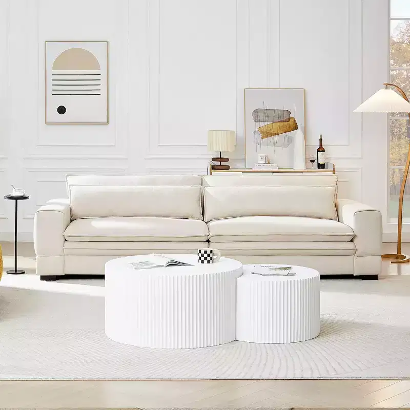 Upholstered 4-Seater Mid-Century Modern Sofa 104.72